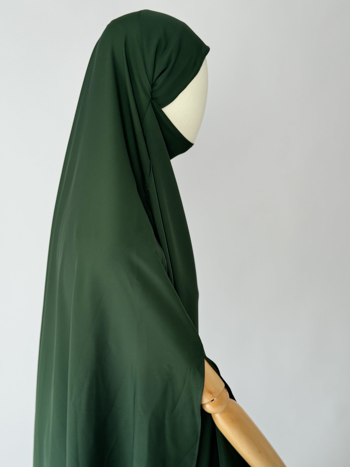 Le khimar - Khimar à fentes en satin intégré