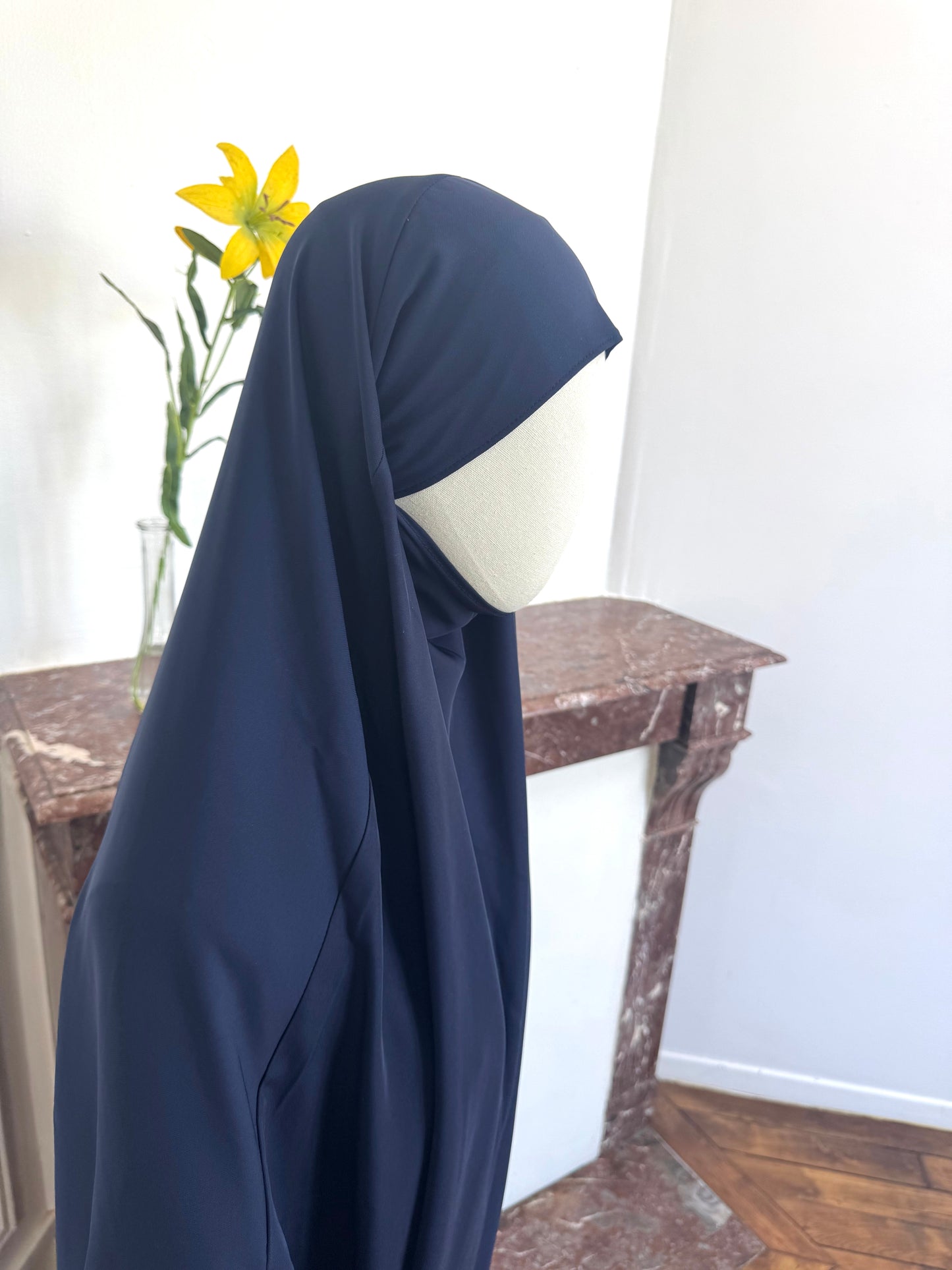 Le khimar - Khimar à fentes en satin intégré