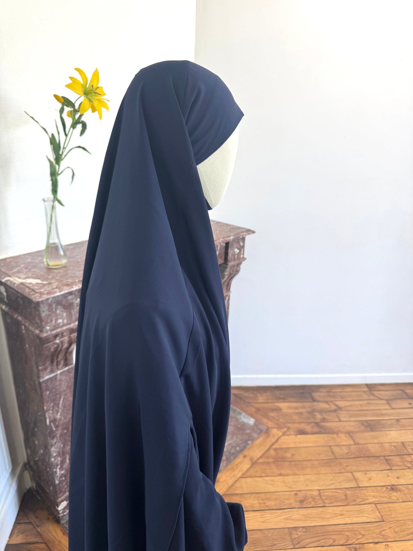 Le khimar - Khimar à fentes en satin intégré