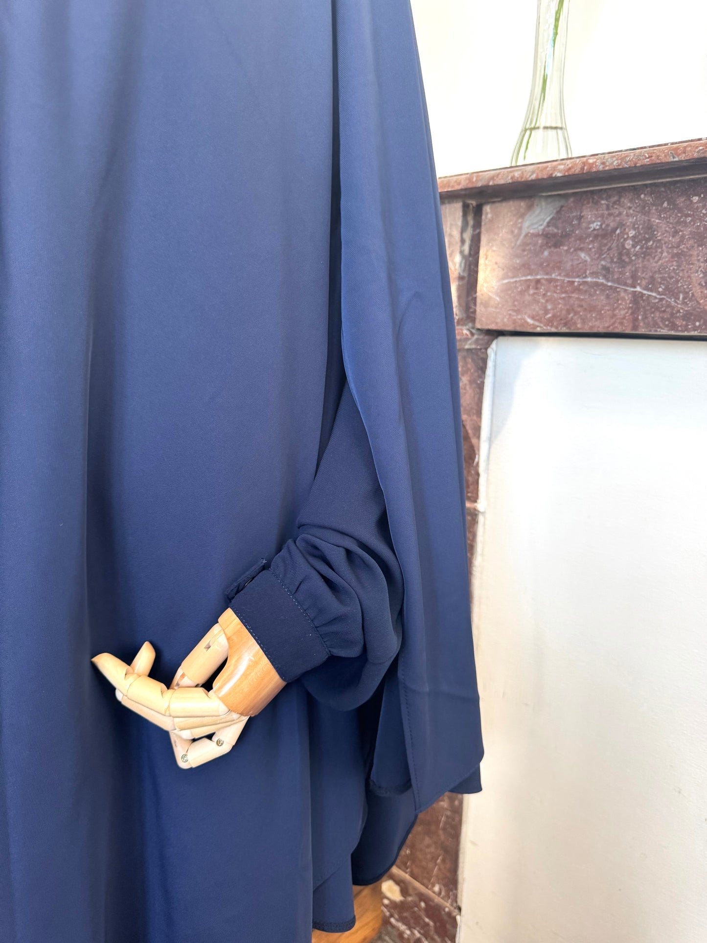 Le khimar - Khimar à fentes en satin intégré
