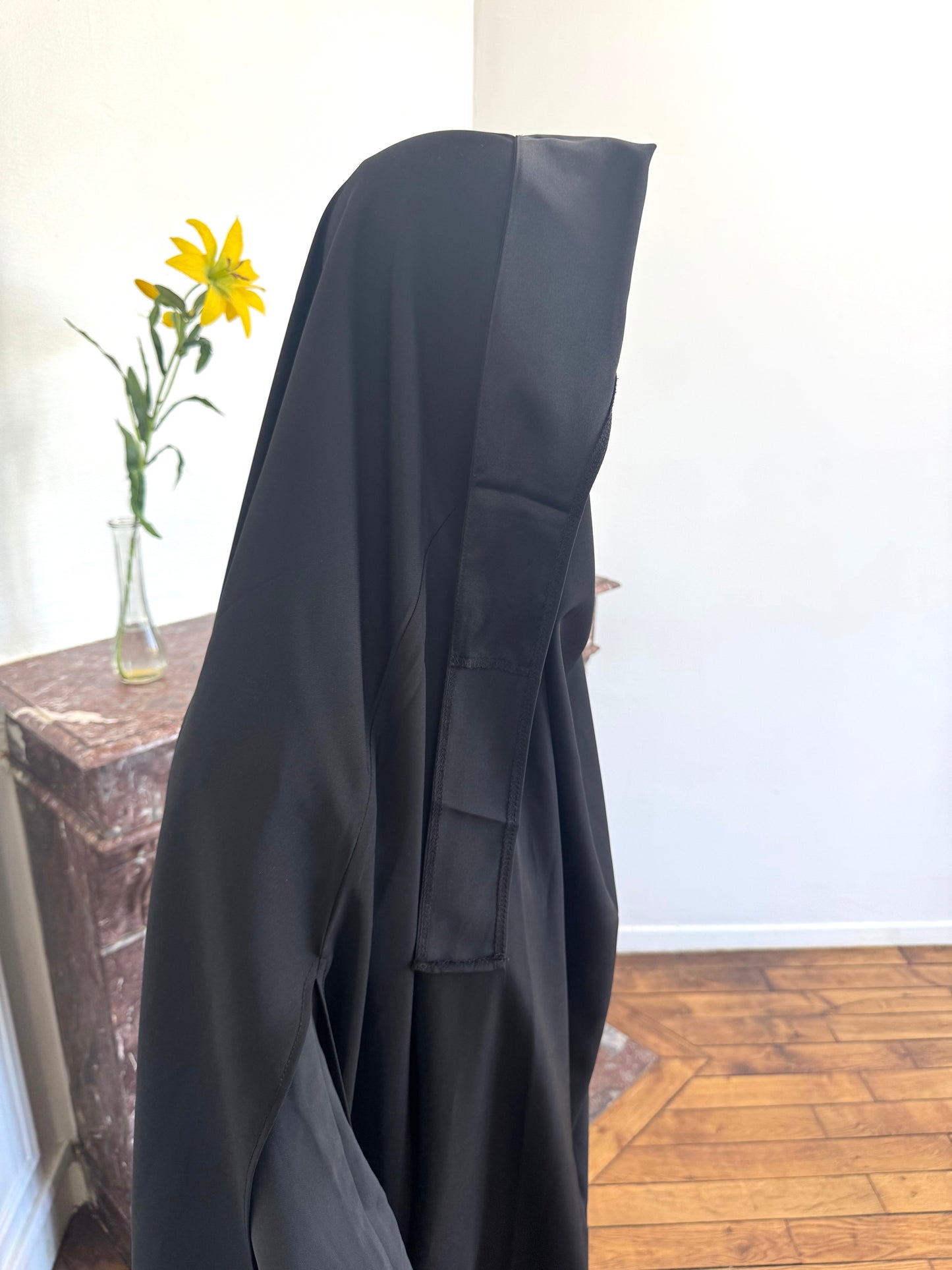 Le khimar - Khimar à fentes en satin intégré