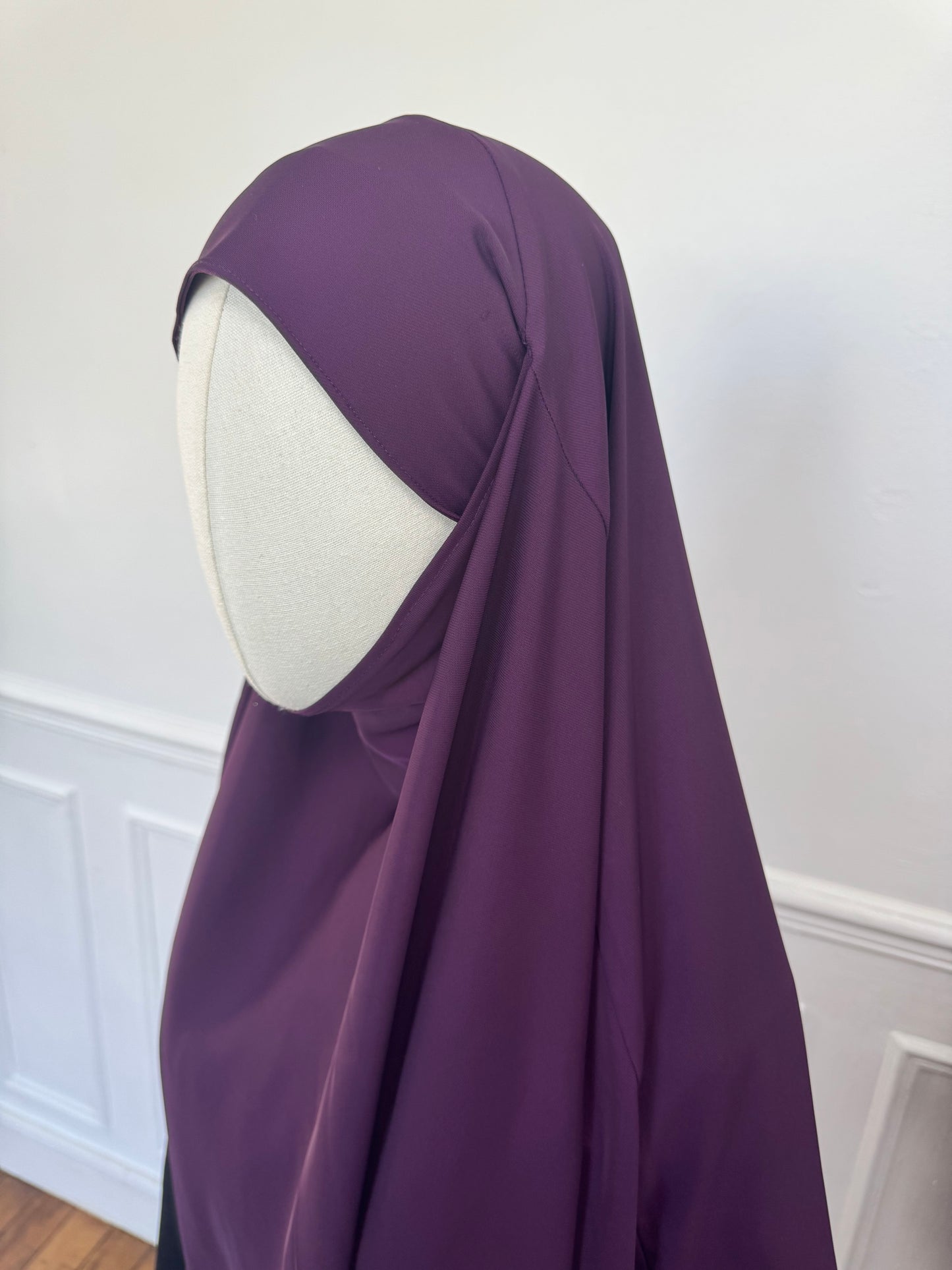 Le khimar - Khimar à fentes en satin intégré