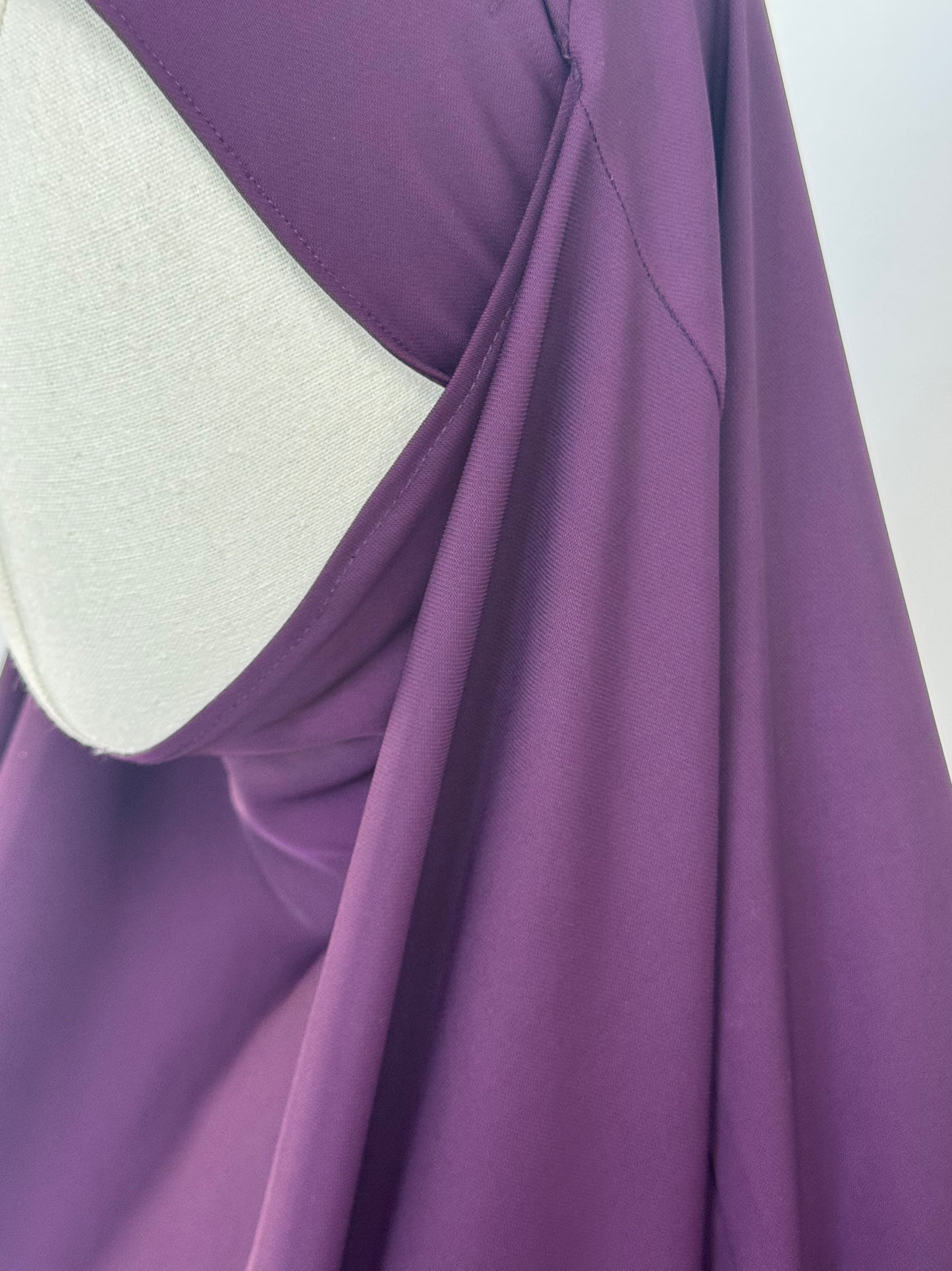 Le khimar - Khimar à fentes en satin intégré