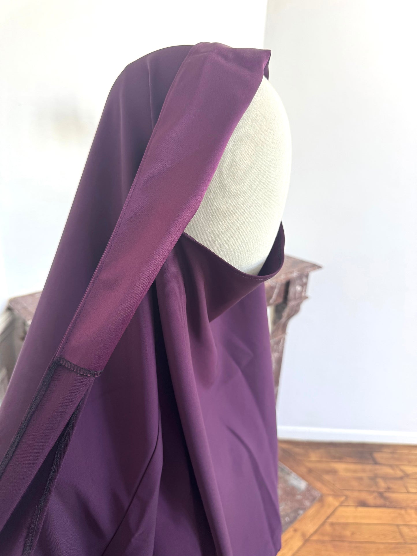 Le khimar - Khimar à fentes en satin intégré